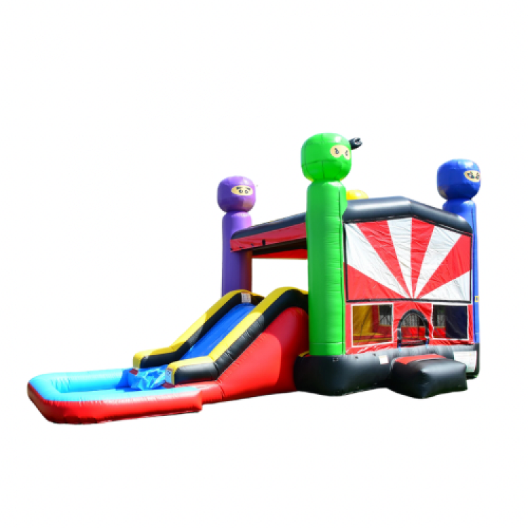 Ninja Warrior Bounce House with Slide Happy Daze Party Rentals