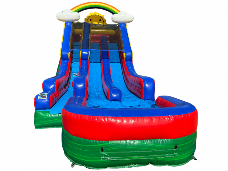 Sunny Slide Up 18’ Dual-Lane Waterslide