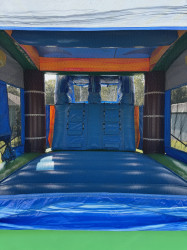 tr4 1739498794 Tropical Wave XL Bounce House with Double Lane Slide (Wet or