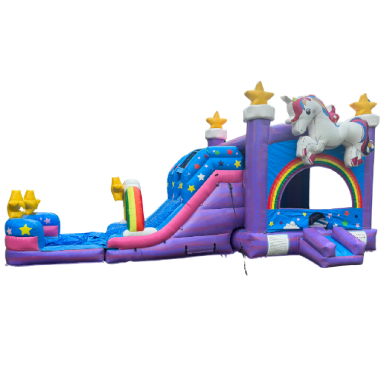 Unicorn XL Bounce House with Waterslide